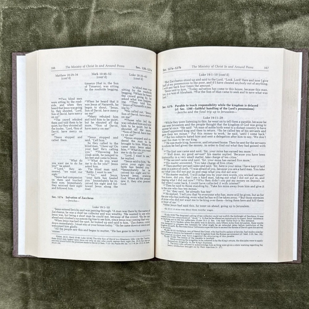The NIV Harmony of the Gospels Robert L Thomas Stanley N Gundry Hardcover Maroon - Picture 2 of 4